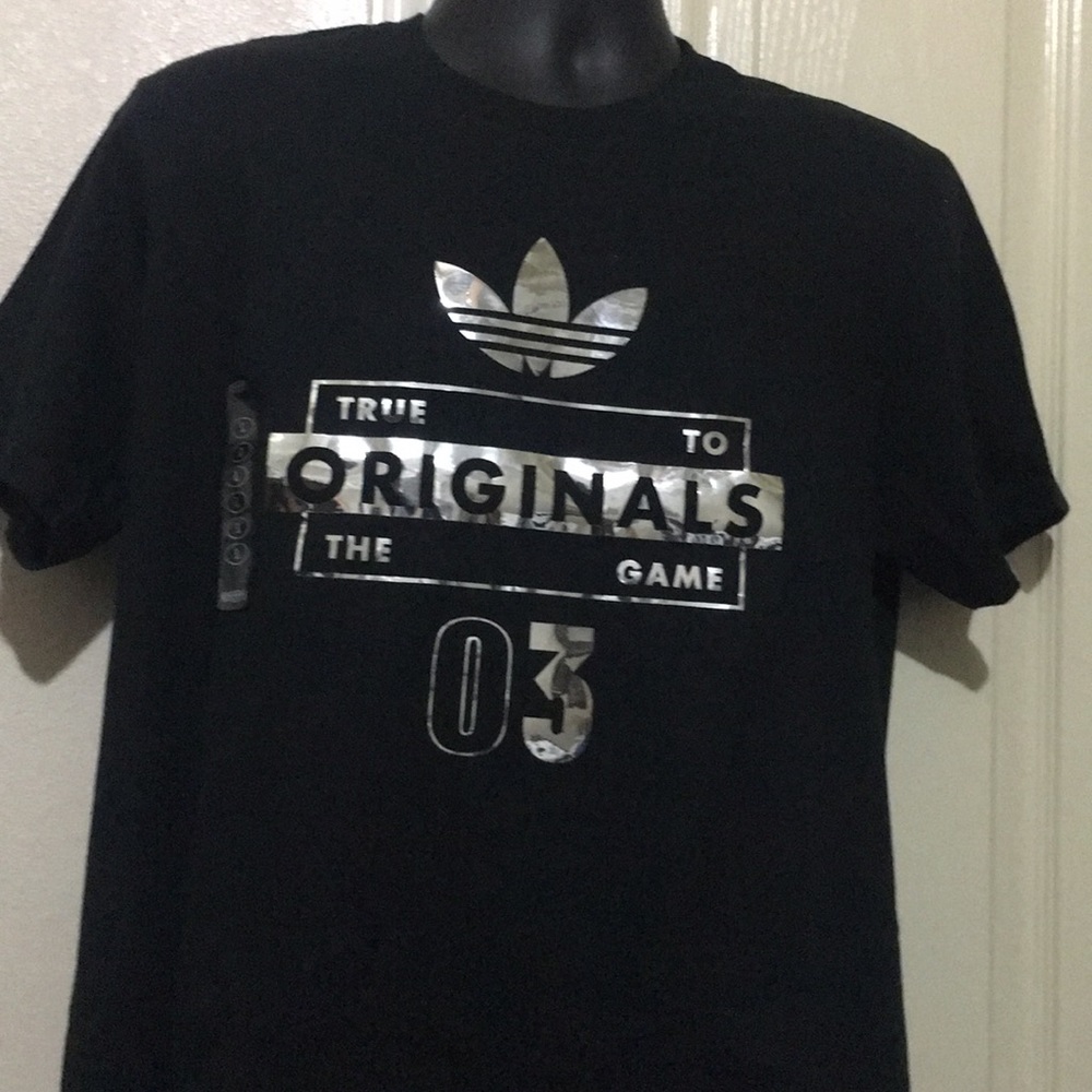 Adidas Originals Men’s Black Mirror Print T Shirt - Picture 2 of 8